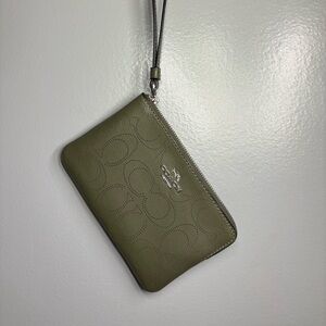 Coach Sage Green Wristlet
